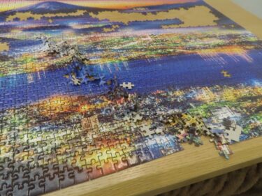 「街明かりに浮かぶ富士」のジグソーパズル を作ってみた